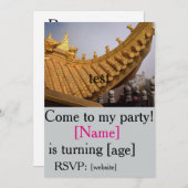 チャカラ招待テンプレートフィールド 招待状 (正面/裏面)