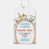 チャガチャガトレイン誕生日サンキューカード ギフトタグ (正面)