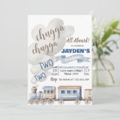 チャガチャッガツーオールアボードトレイン誕生日 招待状 (スタンド正面)