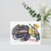 チャガーデンのカリフォルニア日本の州のクリスマス シーズンポストカード (スタンド正面)