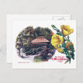 チャガーデンのカリフォルニア日本の州のクリスマス シーズンポストカード (正面/裏面)