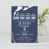 チャガ、チャガかわいい列車の誕生日パーティー 招待状 (スタンド正面)