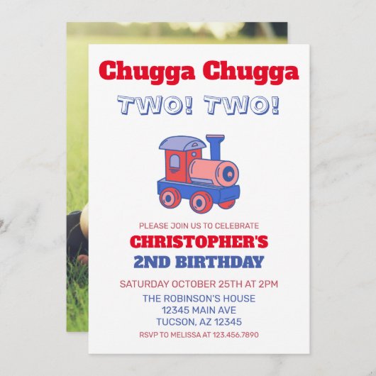 チャガ・チャガ2!2人! 招待状 (正面/裏面)