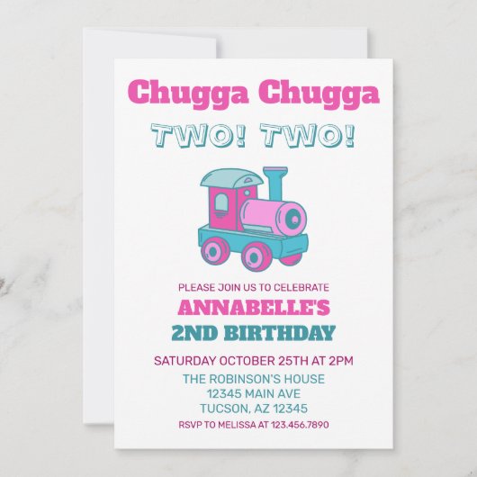 チャガ・チャガ2!2人！ 招待状 (正面)