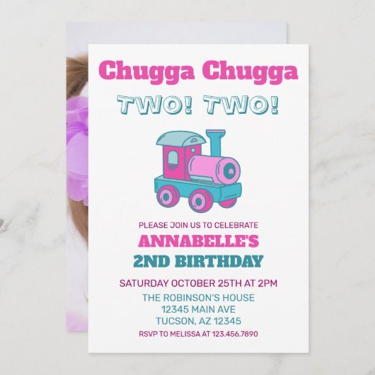 チャガ・チャガ2!2人！ 招待状 (正面/裏面)