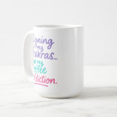 チャクラとコーヒー中毒の調整 コーヒーマグカップ (正面左)