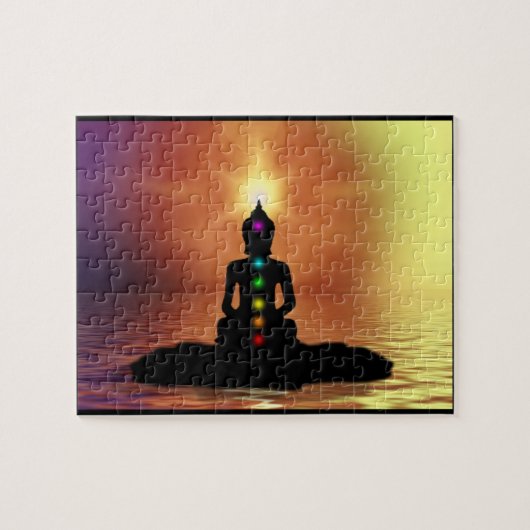 チャクラのパズルのめい想 ジグソーパズル (横)