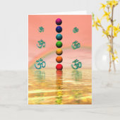 チャクラのピンク カード (黄色い花)