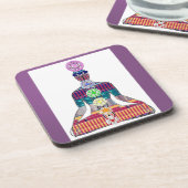 チャクラの図表のヨガの黙想の平和NVN630おもしろい コースター (左側)