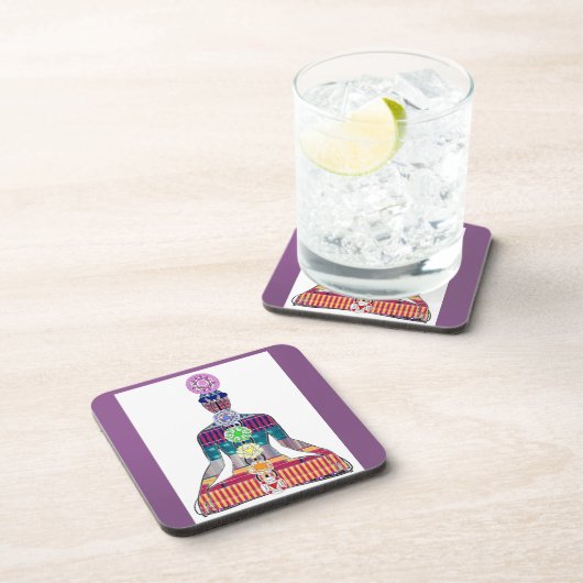 チャクラの図表のヨガの黙想の平和NVN630おもしろい コースター (右側)