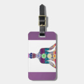 チャクラの図表のヨガの黙想の平和NVN630おもしろい ラゲッジタグ (正面縦)