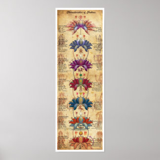 チャクラの特性 – 対照的なスタイル ポスター