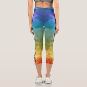 チャクラの絞り染はっきりした色 カプリレギンス (裏面)