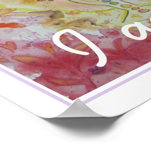 チャクラの色と肯定 ポスター (角)