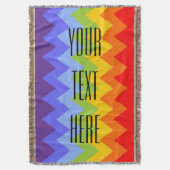 チャクラの色II +テキスト スローブランケット (正面縦)