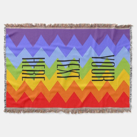 チャクラの色II +テキスト スローブランケット (正面)