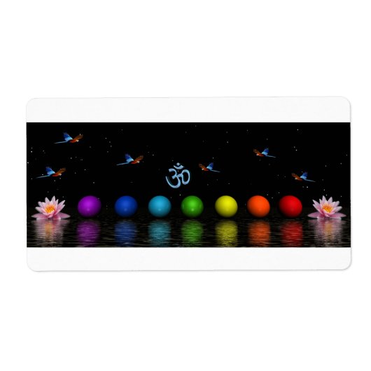 チャクラの鳥とオウム ラベル (正面)