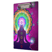 チャクラの黙想花パターンデザイン クリップボード (左)