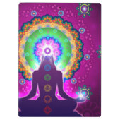 チャクラの黙想花パターンデザイン クリップボード (裏面)