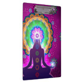 チャクラの黙想花パターンデザイン クリップボード (右)