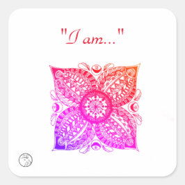 チャクラエネルギーを宿したステッカーとラベル スクエアシール