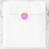 チャクラエネルギーを宿したステッカーとラベル スクエアシール (バッグ)