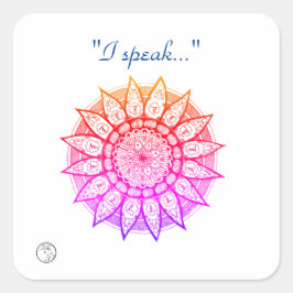 チャクラエネルギーを宿したステッカーとラベル スクエアシール