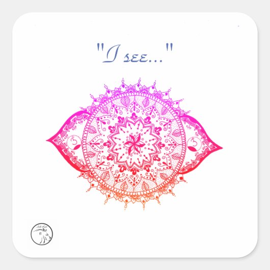 チャクラエネルギーシールとラベル スクエアシール (正面)