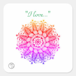 チャクラエネルギーシールとラベル スクエアシール