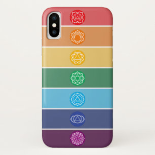 チャクラカラフル人間のエネルギー iPhone X ケース