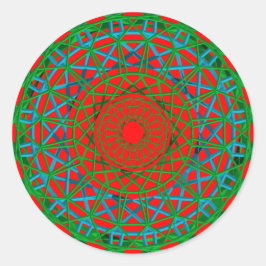 チャクラグリーン、レッド、ブルーのステッカー ラウンドシール