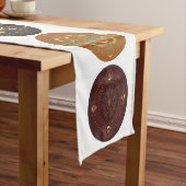 チャクラシャドー数々のマンダラカラーテーブルランナー ショートテーブルランナー (インサイチュ)