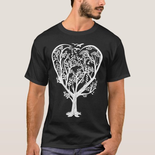 チャクラツリーのライフ自然保護ツリー愛 Tシャツ (正面)