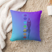 チャクラツリーポーズ；ヨガ&瞑想スピリチュアル クッション (ブランケット)