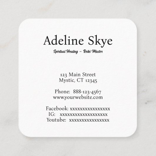 チャクラデザイン スクエア名刺 (裏面)