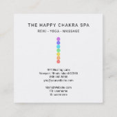 *~*チャクラヒーリングメディテーションSun Lotus Pose Man スクエア名刺 (裏面)