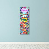 チャクラフローラドリーマーカラフル異常な神秘的 キャンバスプリント (インサイチュ (ウッドフロア))