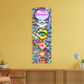 チャクラフローラドリーマーカラフル異常な神秘的 キャンバスプリント (インサイチュ (リビング))