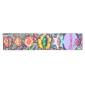 チャクラフローラドリーマーカラフル異常な神秘的 ショートテーブルランナー (横)