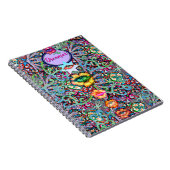 チャクラフローラドリーマーカラフル異常な神秘的 ノートブック (右側)