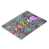 チャクラフローラドリーマーカラフル異常な神秘的 ノートブック (左側)