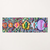 チャクラフローラドリーマーカラフル異常な神秘的 ヨガマット (正面(横))