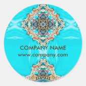 チャクラマッサージセラピストヨガターコイズボヘミア ラウンドシール (正面)