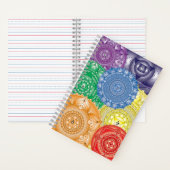 チャクラマンダラ数々のコラージカラーノートブック ノートブック (内側)