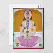 チャクラヨガイラストレーション瞑想 ポストカード (正面/裏面)