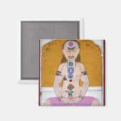 チャクラヨガイラストレーション瞑想 マグネット (正面/裏面)