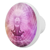 チャクラヨガ瞑想セラミック引出しキャビネットノブ セラミックノブ (右)