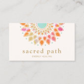チャクラロータスフラワーマンダラエネルギーヒーラー 名刺 (正面)