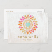 チャクラロータスマンダラヨガ先生名刺 ポストカード (正面/裏面)