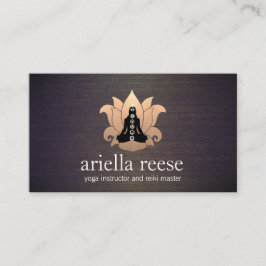 チャクラロータスヨガアンドメディテーションインストラクターウッド 名刺